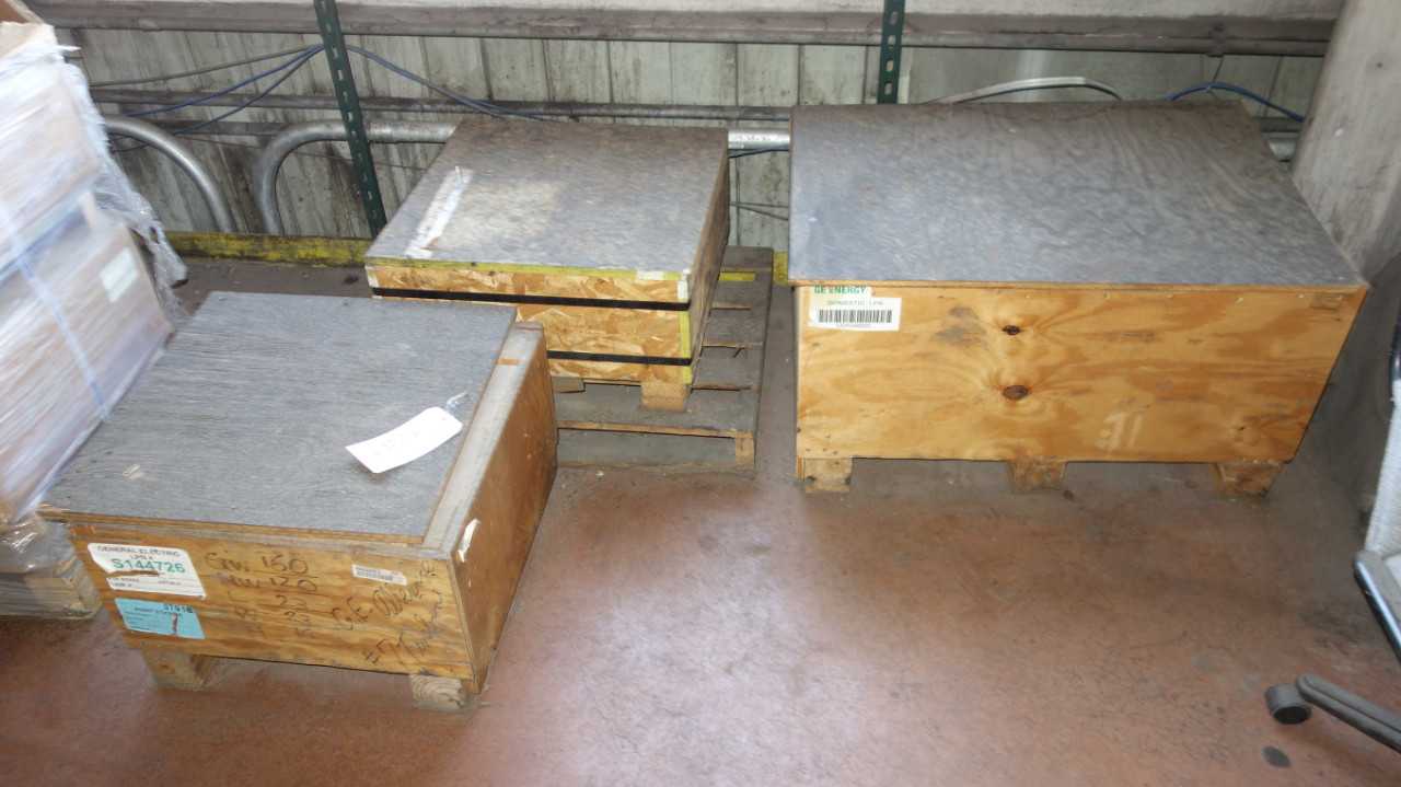 LOT OF 3 GE TURBINE PART CRATES - ELECTRIC POWER TOOLS