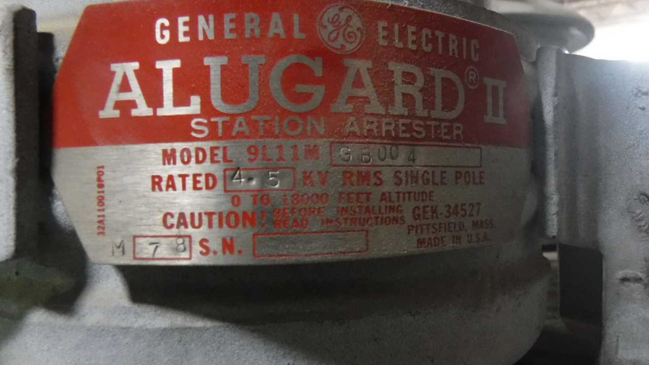 Lot of 5 GE Aluguard II Station Arresters - AUTOMATION & CONTROLS
