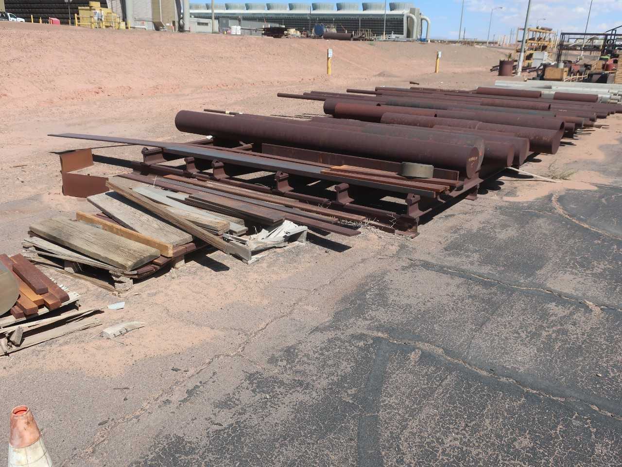Lot of assorted round and flat steel stock