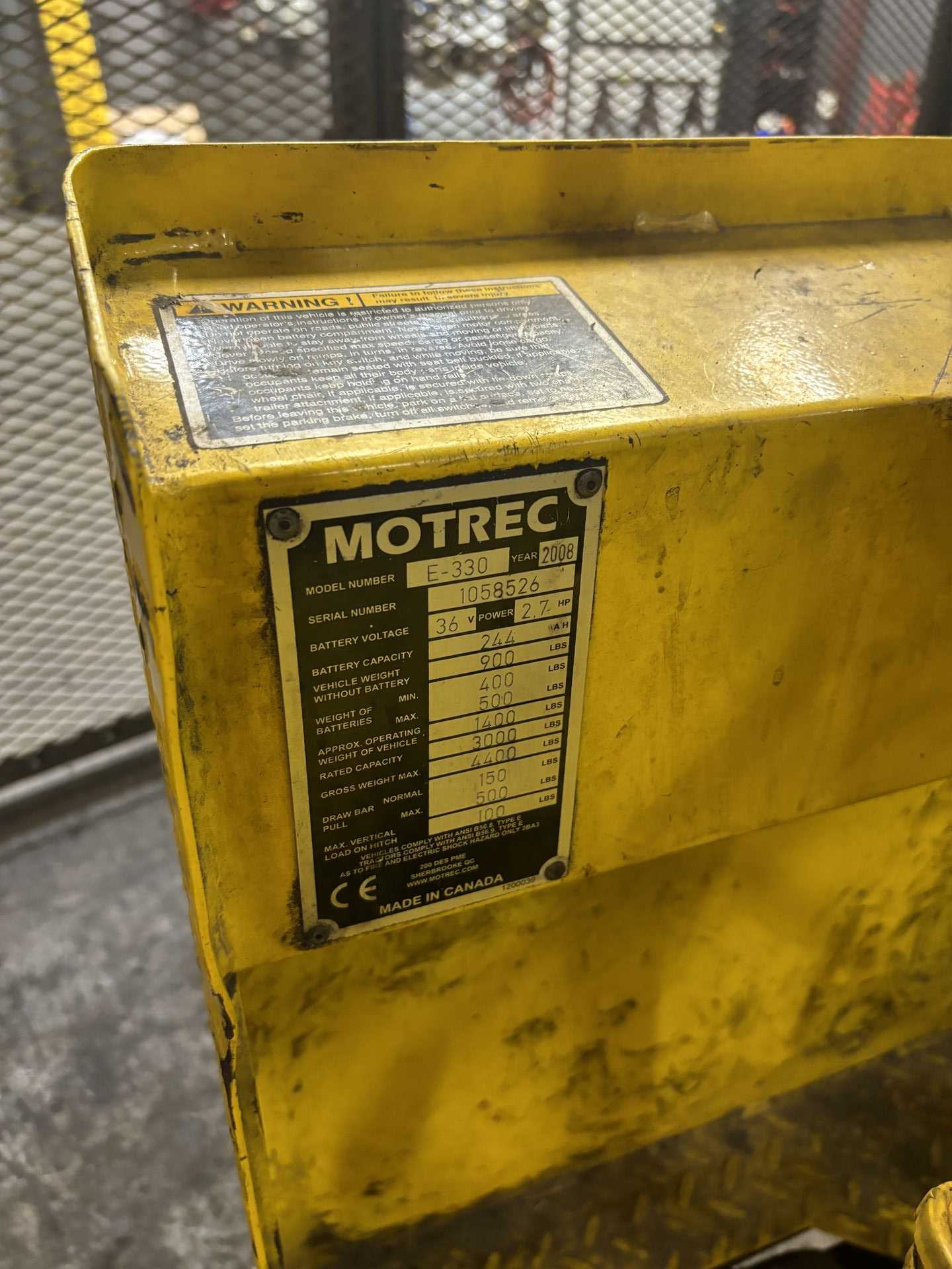 2008 MOTREC E-330 FLATBED UTILITY VEHICLE - UTILITY VEHICLES