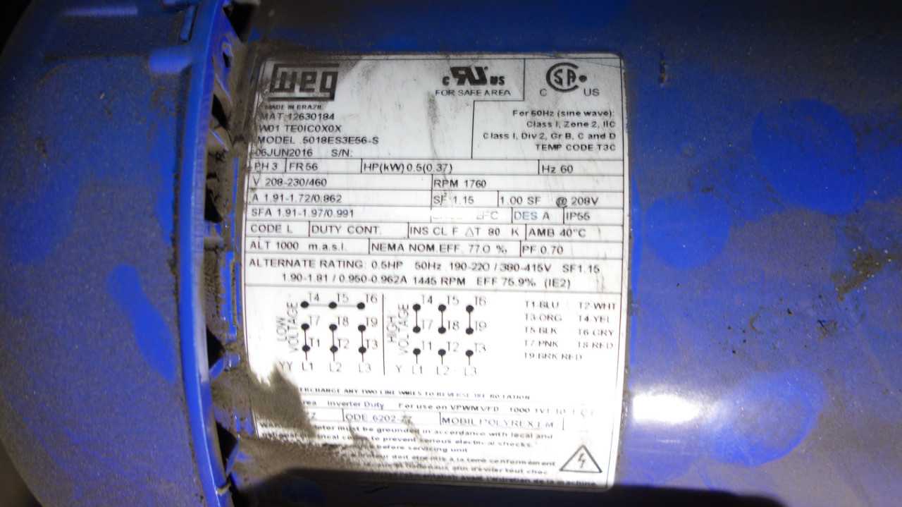 LAMSON 301M CENTRIFUGAL BLOWER WITH 1/2HP MOTOR - ELECTRIC MOTORS