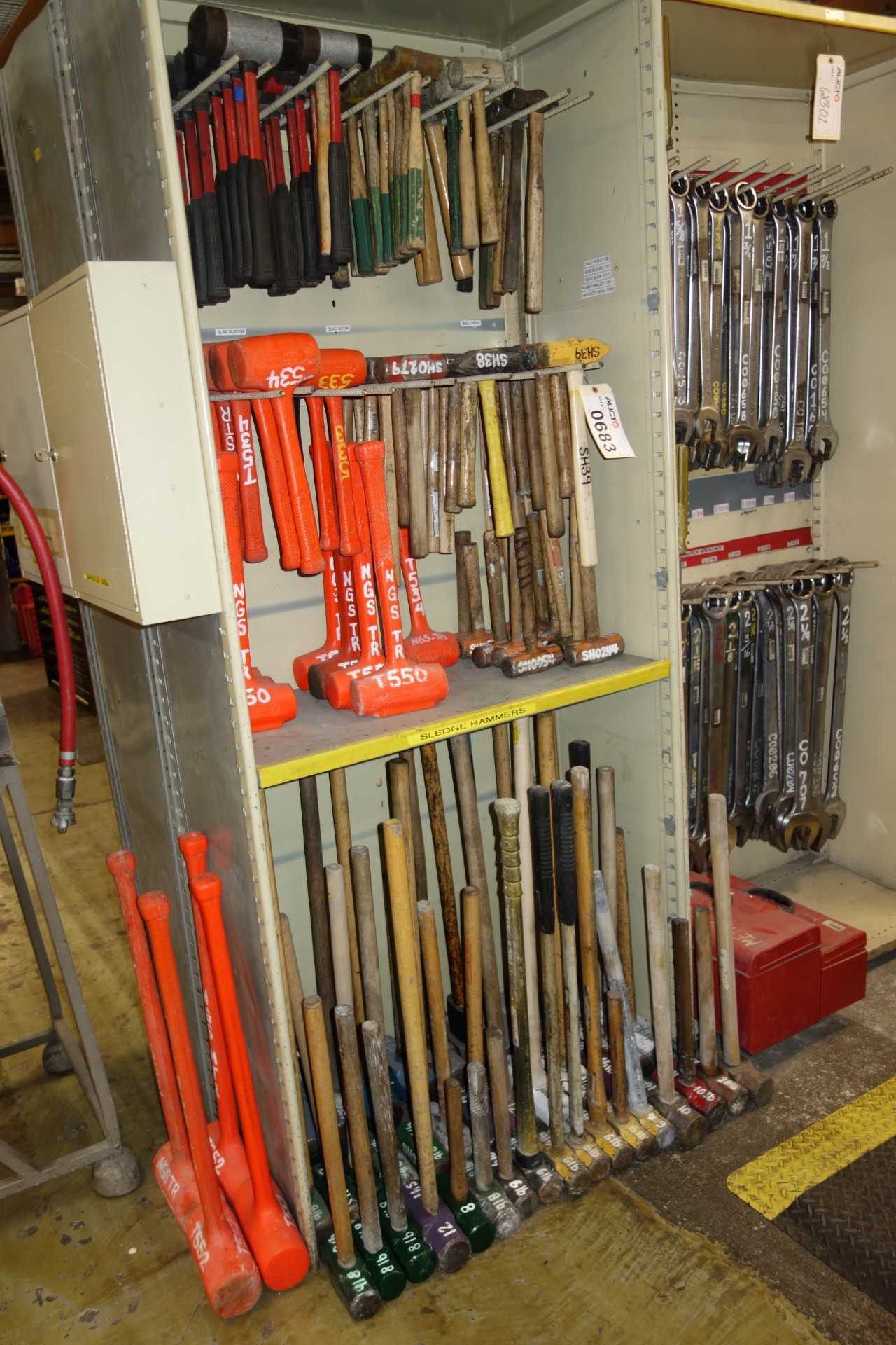 Contents of shelving - Assorted Hammers and Mallets - HAND TOOLS