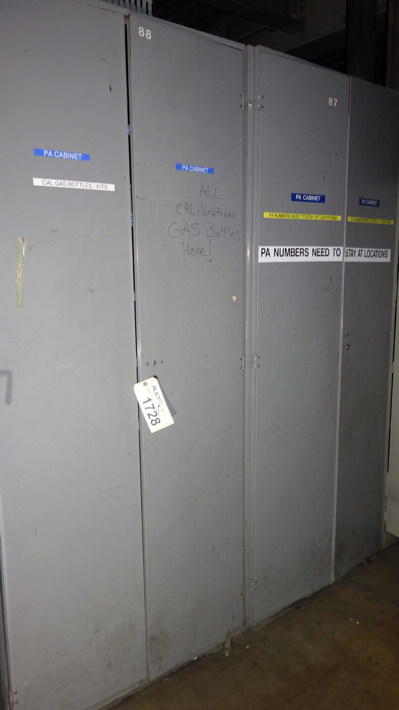 LOT OF 2 CABINETS WITH CONTENTS, ASSORTED HANDSETS - INDUSTRIAL PARTS