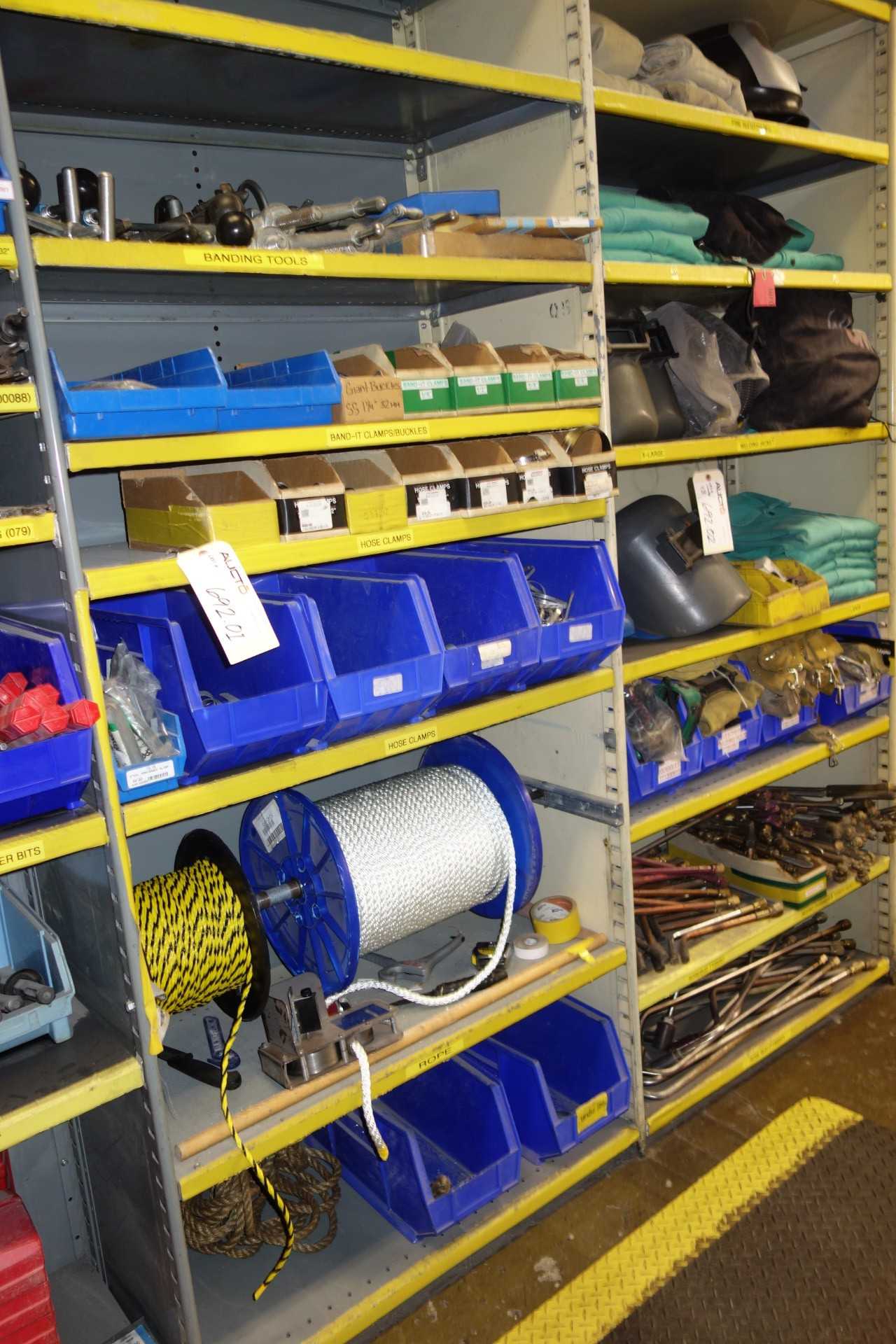Contents of Shelving - Assorted Banding Clamps and Tools - SHELVING