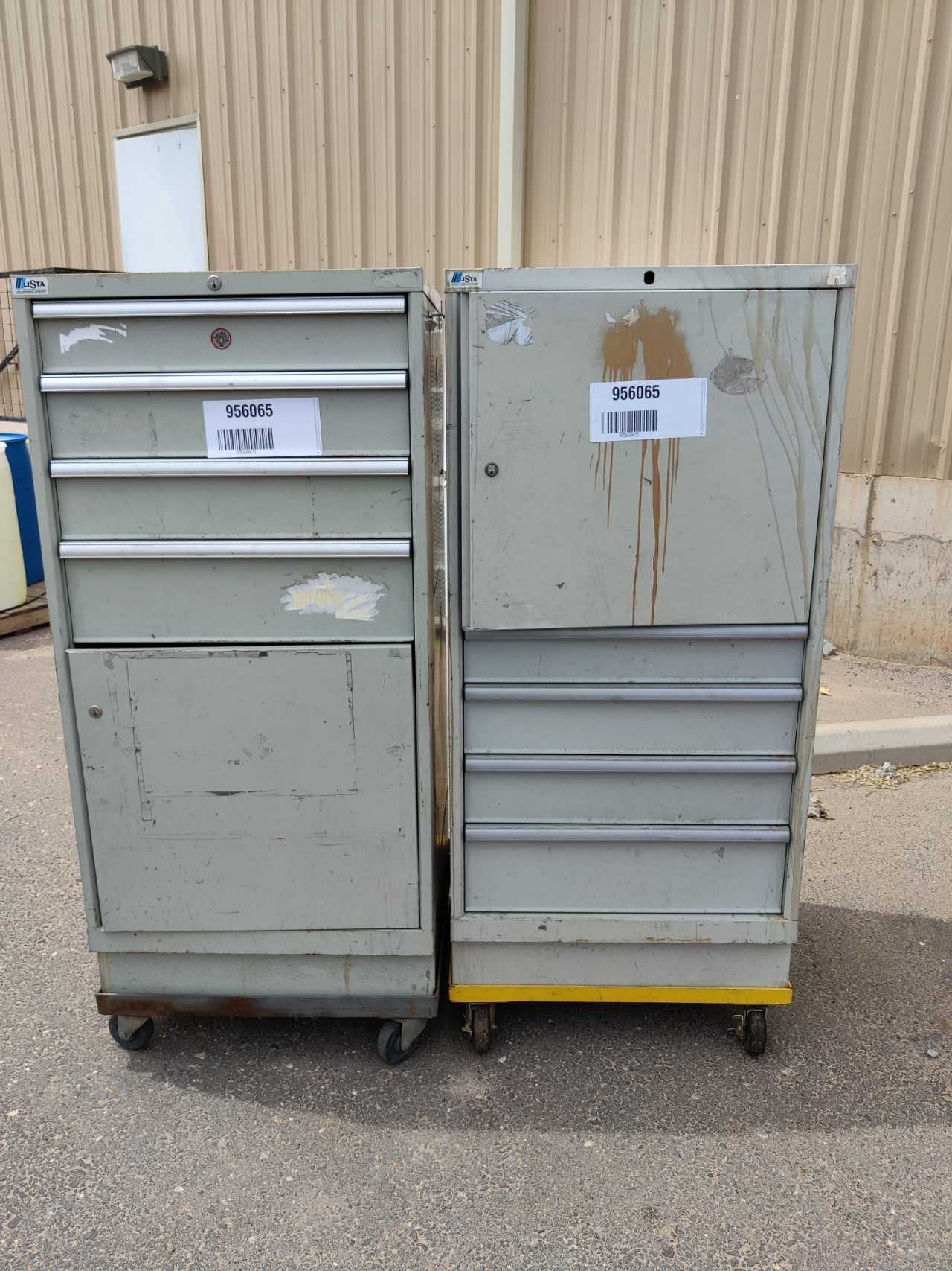 LOT OF 2 LISTA 4 DRAWER CABINET, SWING DOOR - TOOL STORAGE LOT OF 2 LISTA 4 DRAWER CABINET, SWING DOOR - TOOL STORAGE