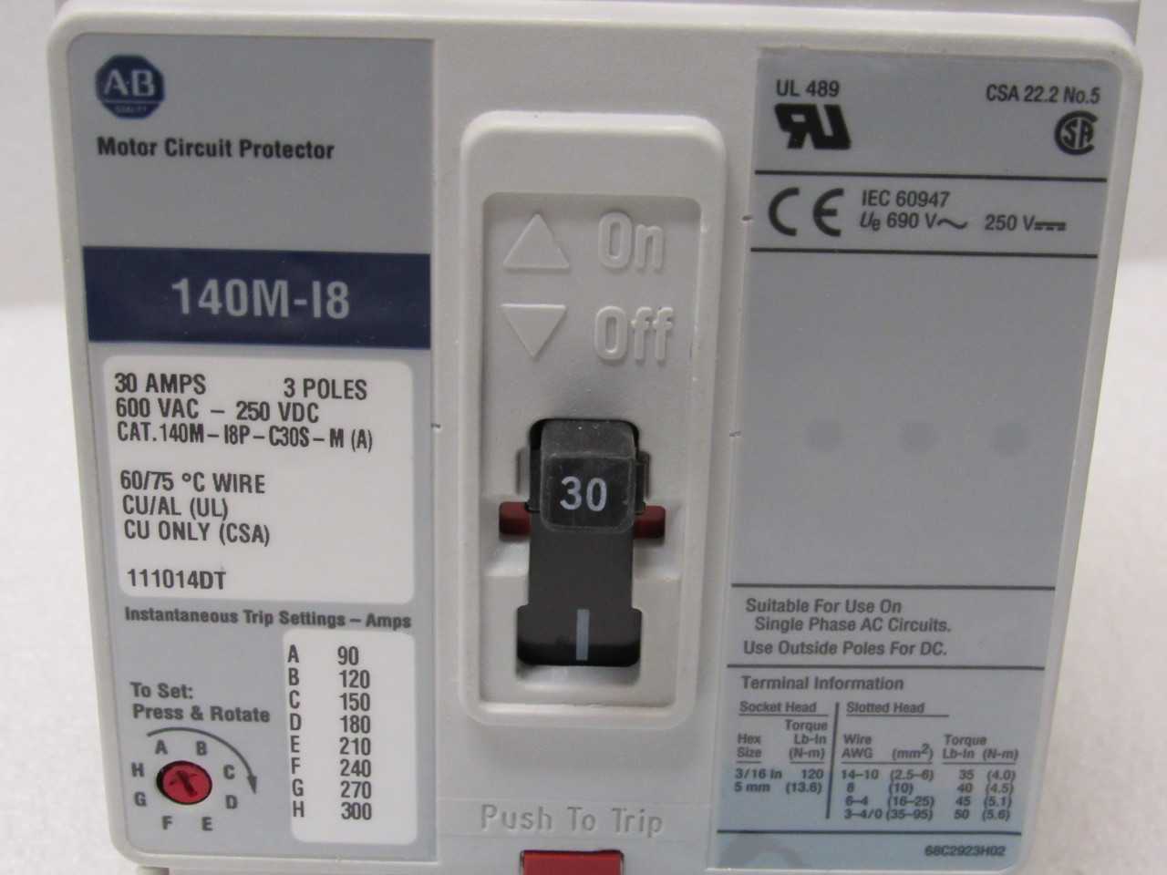 Allen Bradley Circuit Breakers - CIRCUIT BREAKERS