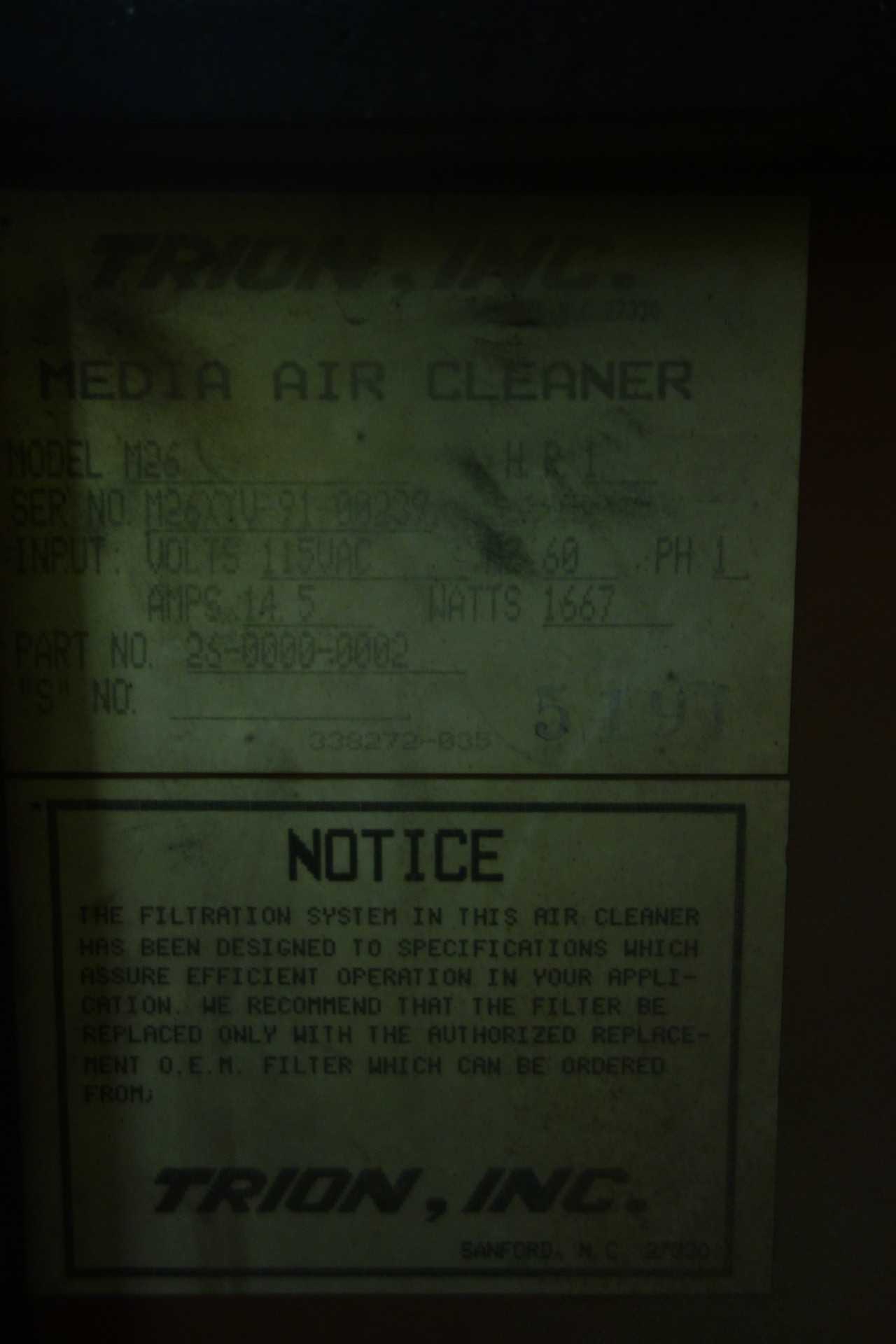Trion M26 Rollaway 115V-AC 1PH Media Air Cleaner - PLANT & FACILITY