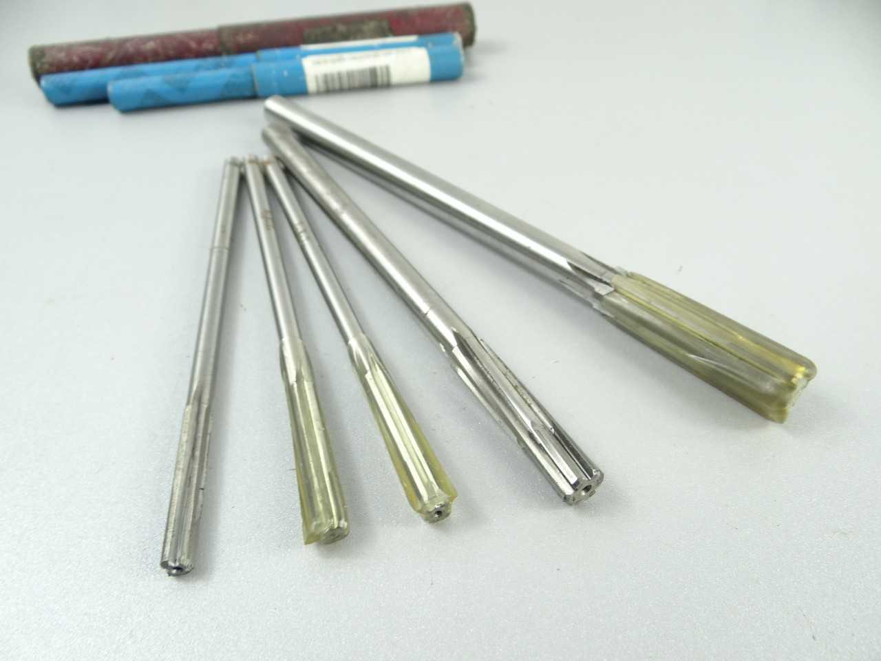 Lot of 5 New and Used Carbide Tipped Chucking Reamers - MACHINING ACCESSORIES & TOOLING