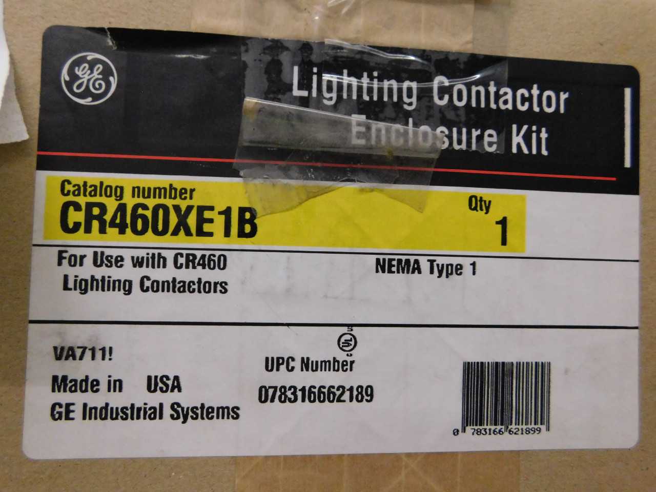 Lot of 1 Lighting Contactor  Enclosure Kit - CONTACTORS
