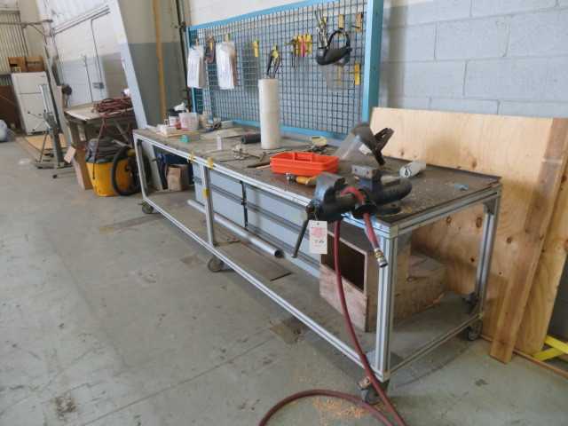 Wilton Vice and Aluminum Table on wheels (1) vice - MISCELLANEOUS