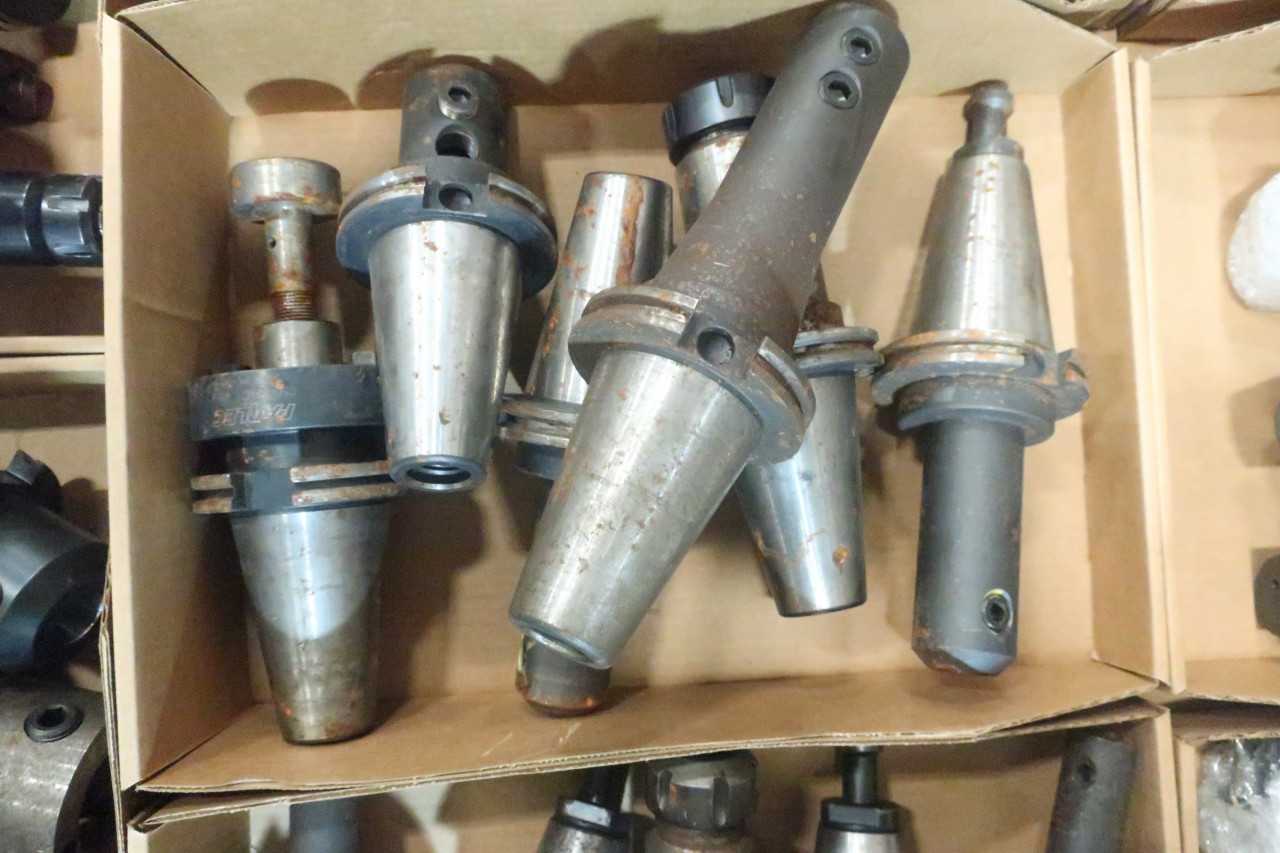 LOT OF ASSORTED CAT50 TOOL HOLDERS - ELECTRIC POWER TOOLS