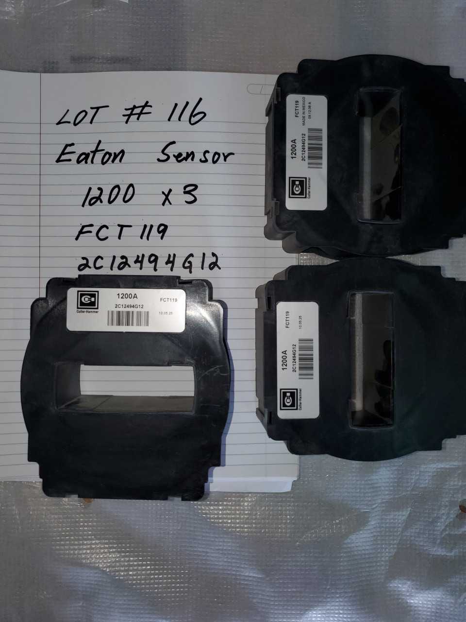 EATON SENSOR 1200A, FCT119 (2C12494G12) QTY. 3 - INSTRUMENTATION
