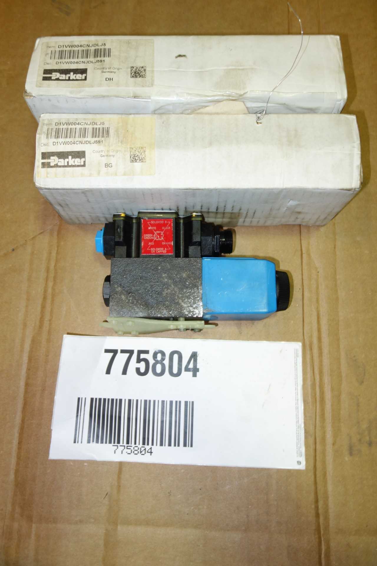 LOT OF 4 ASSORTED HYDRAULIC SOLENOID VALVES, PARKER, REXROTH, BOSCH - SOLENOID VALVE