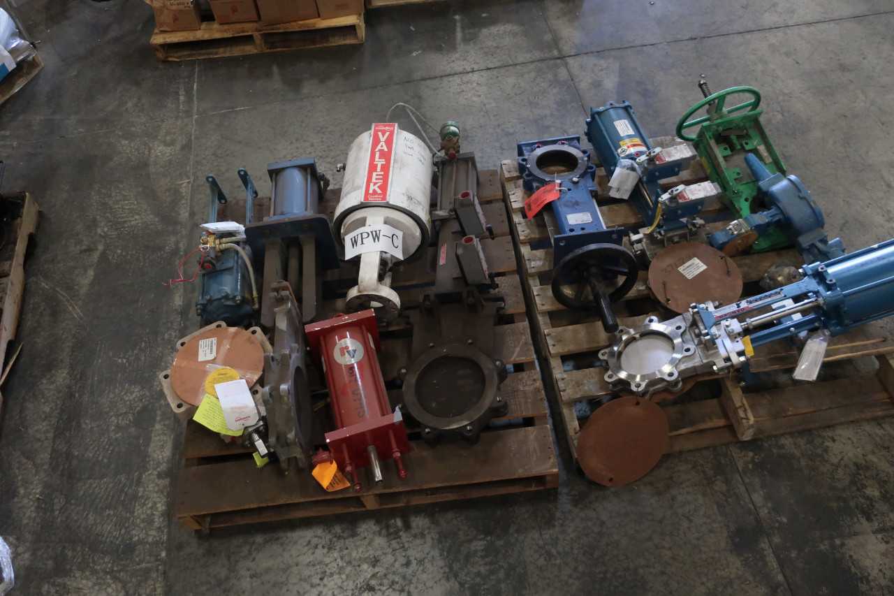 2 PALLETS OF ASSORTED KNIFE GATE VALVES AND VALVES PARTS - VALVES