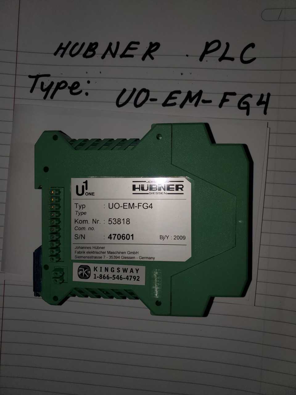 HUBNER PLC TYPE UO-EM-FG4 - AUTOMATION & CONTROLS