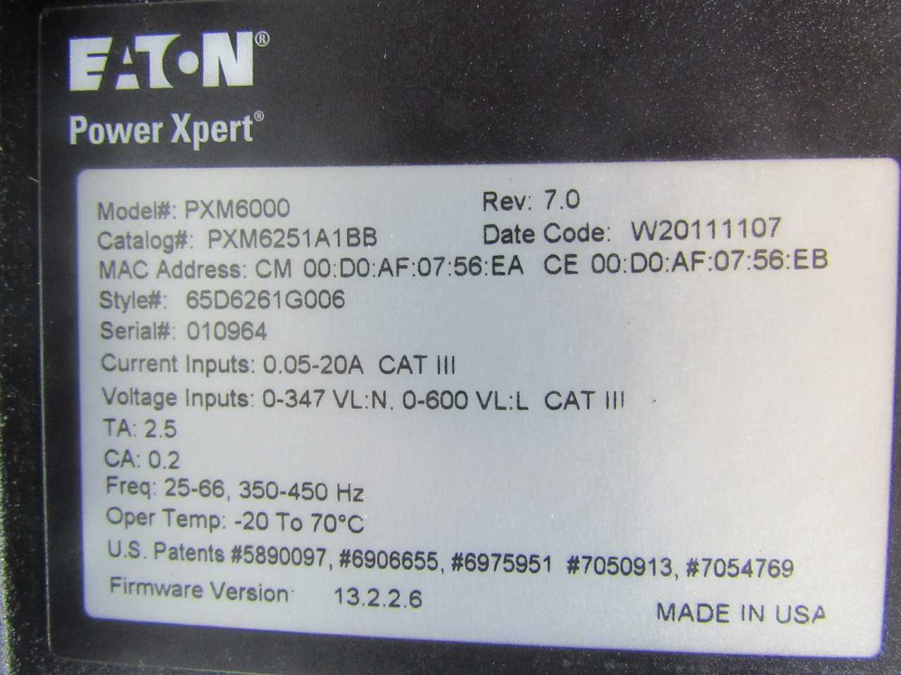Quantity of 1x PXM6251A1BB Meters - INDUSTRIAL PARTS