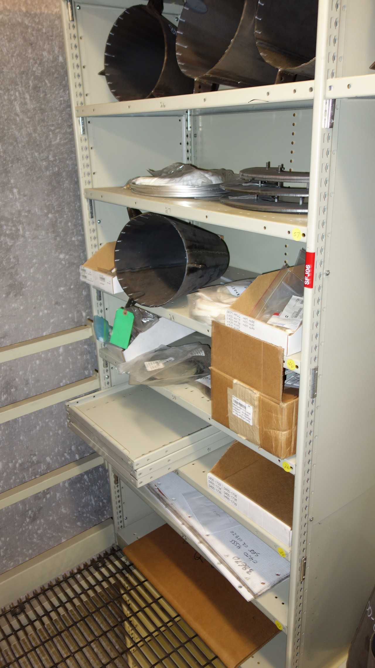 CONTENTS OF 3 SHELF COLUMNS, ASSORTED MRO - SHELVING