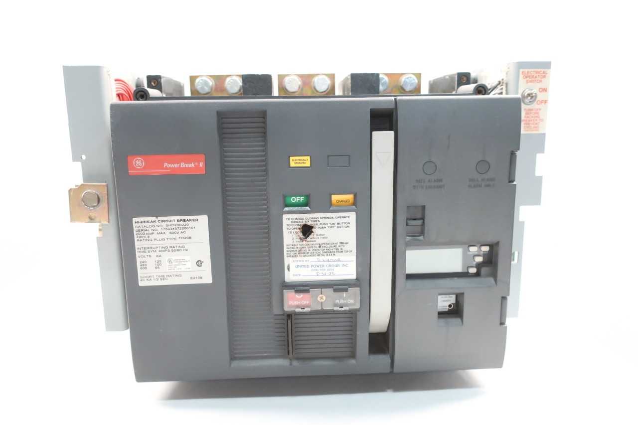 GENERAL ELECTRIC GE SHD20B220 POWER BREAK II HI-BREAK INSULATED CASE 3P 2000A AMP 600V-AC OTHER CIRCUIT BREAKER - CIRCUIT BREAKERS