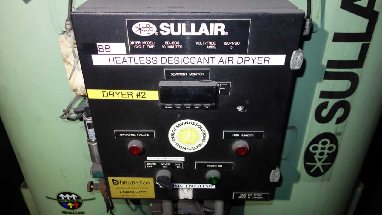 SULLAIR SD-600 HEATLESS DESICCANT AIR DRYER 120V - AIR DRYERS