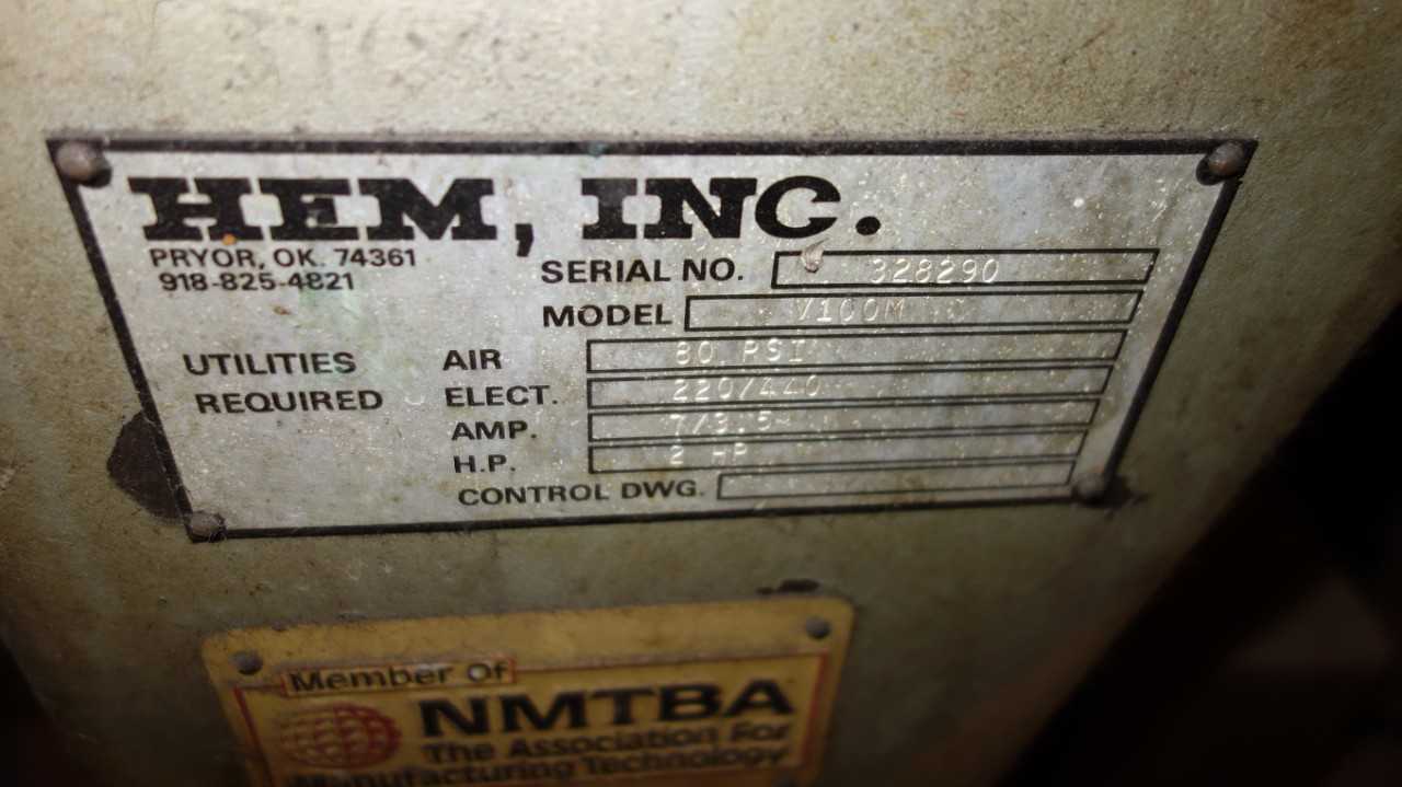 HEM V100M 220/440V-AC 2HP VERTICAL BAND SAW - METAL SAWS