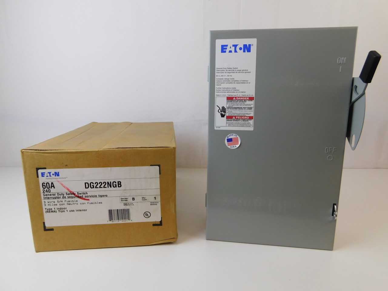 Quantity 9 of Eaton DG222NGB Safety Switch 2P 60A - ELECTRICAL COMPONENTS