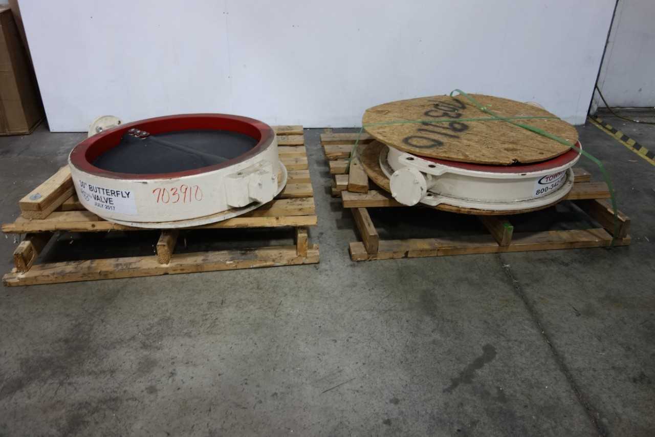 LOT OF 2 TOWNLEY 30" BUTTERFLY VALVES - BUTTERFLY VALVE