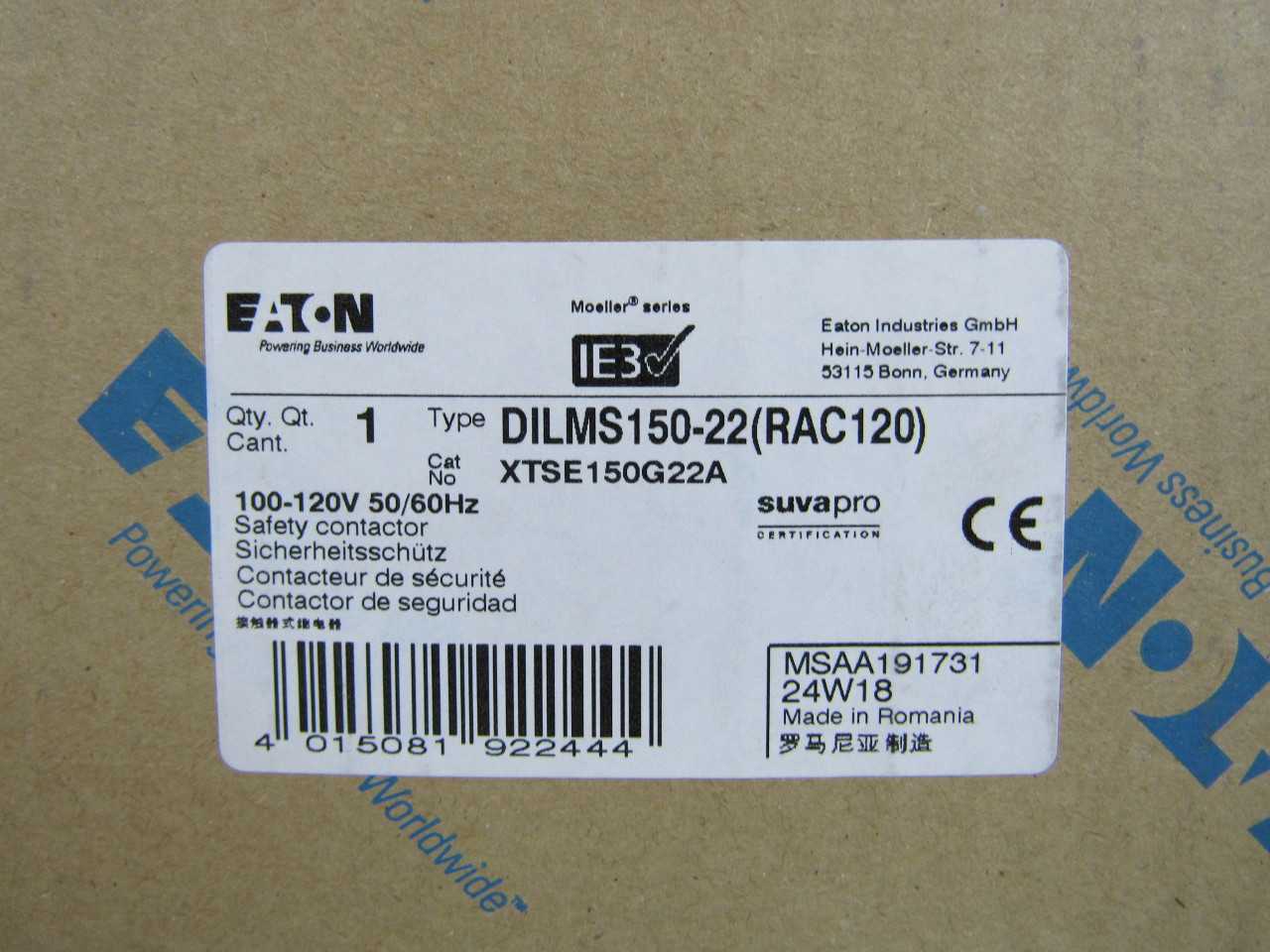 Quantity of 14x XTSE150G22A Contactors - CONTACTORS