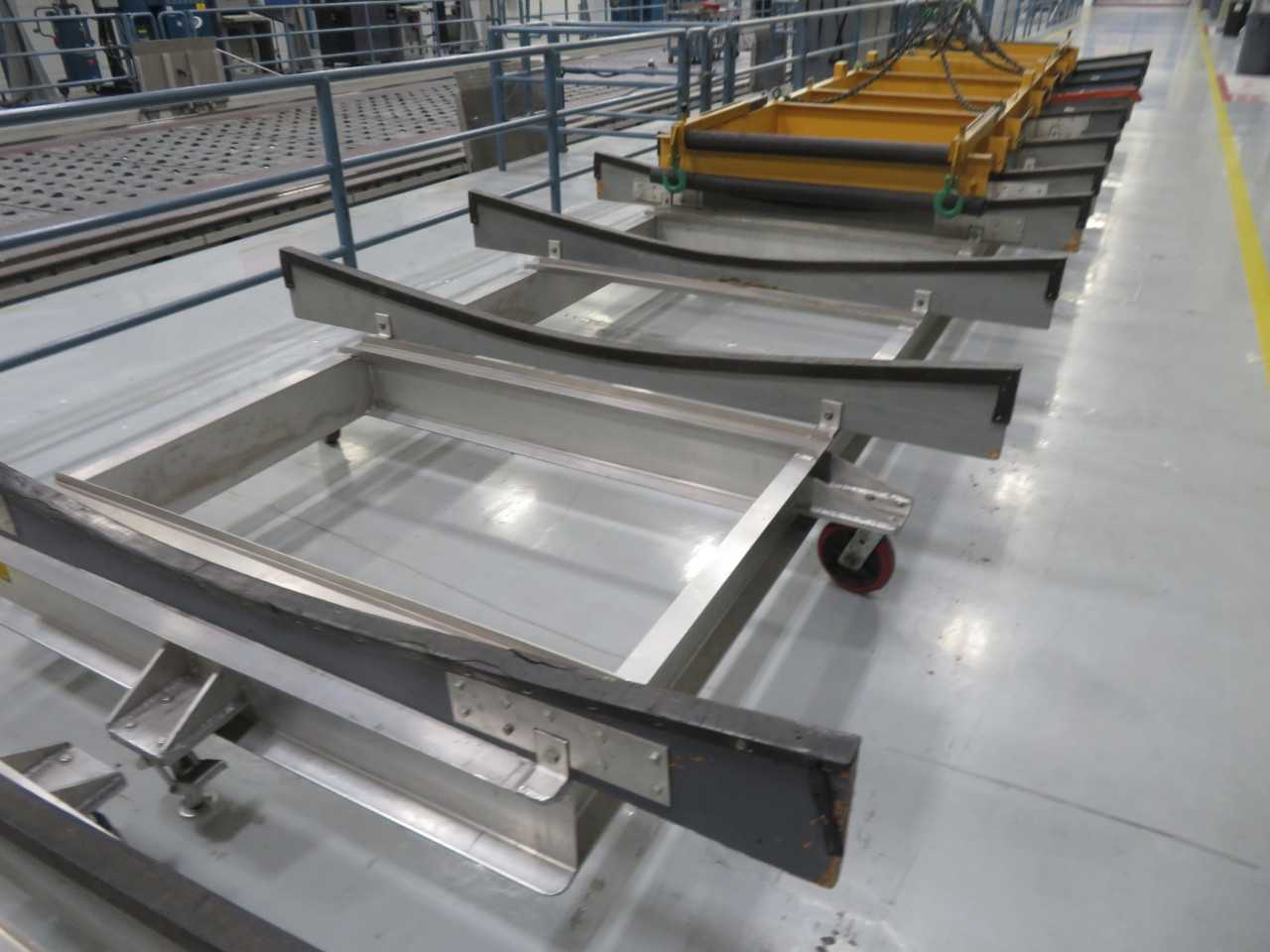 Aluminum Cart on Wheels, approx. 45' long does not include yellow cranes - MISCELLANEOUS