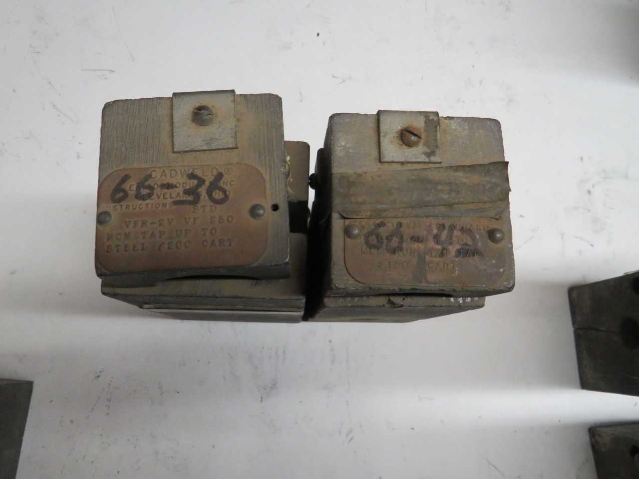 LOT OF 2 CADWELD 250 MCM TO STEEL & 500 MCM RUN & TAP MOLD - HAND TOOLS