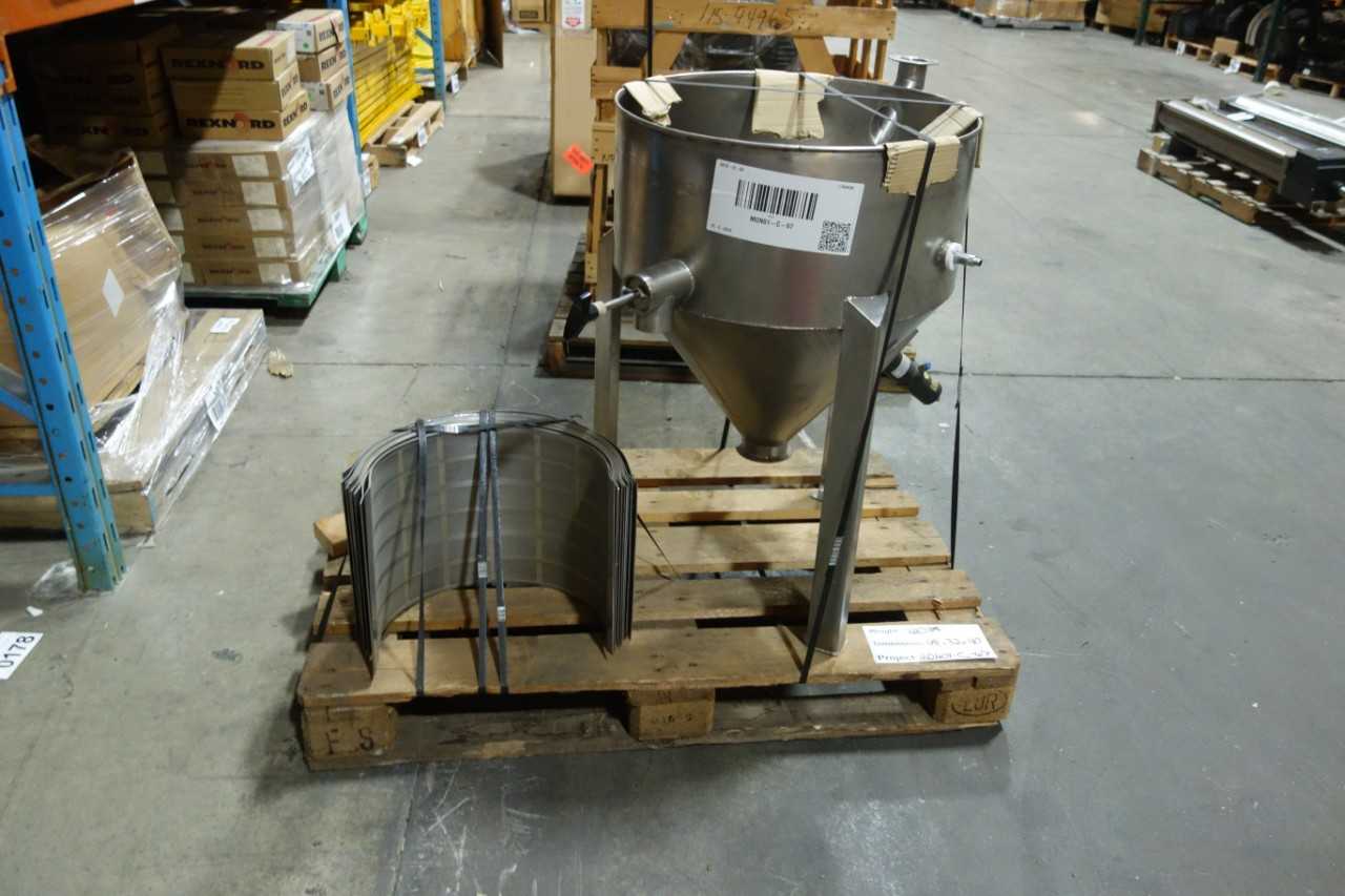 STAINLESS STEEL GRAVITY FEED FUNNEL HOPPER - FOOD & BEVERAGE