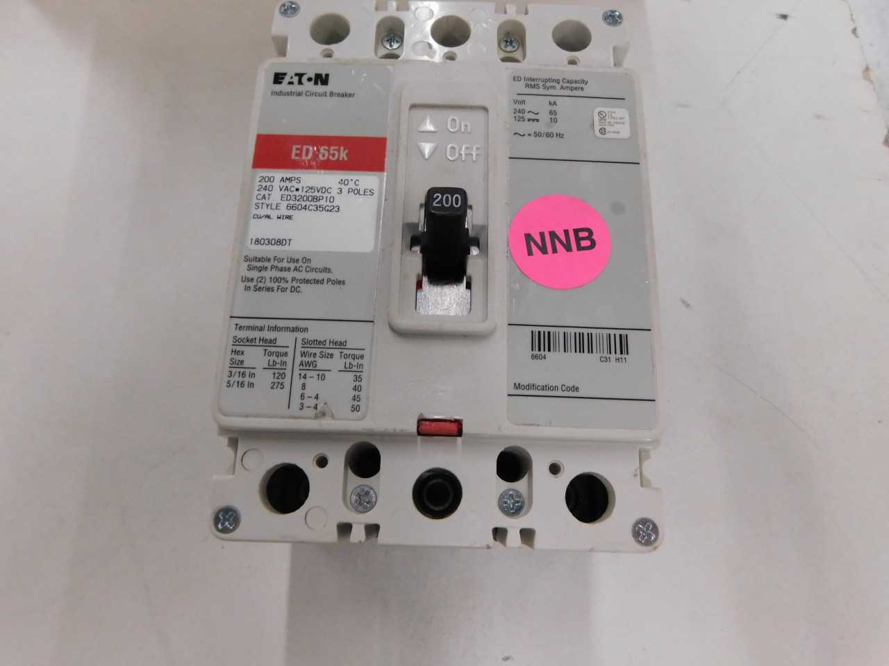 Lot of Quantity 1x ED3200 MCCB/Molded Case Circuit Breaker - CIRCUIT BREAKERS