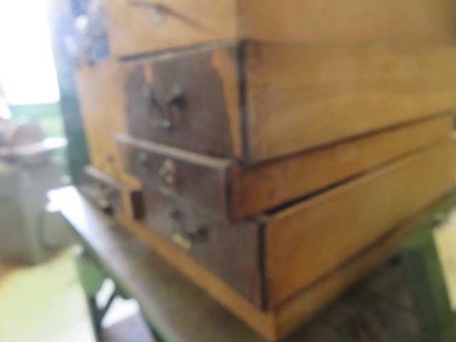 Steel work table and contents only in the wood boxes, and wood boxes - MISCELLANEOUS