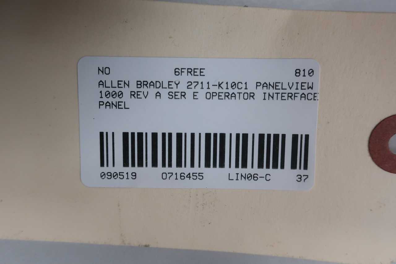 Allen Bradley 2711-K10C1 Panelview 1000 Operator Interface Panel - AUTOMATION & CONTROLS