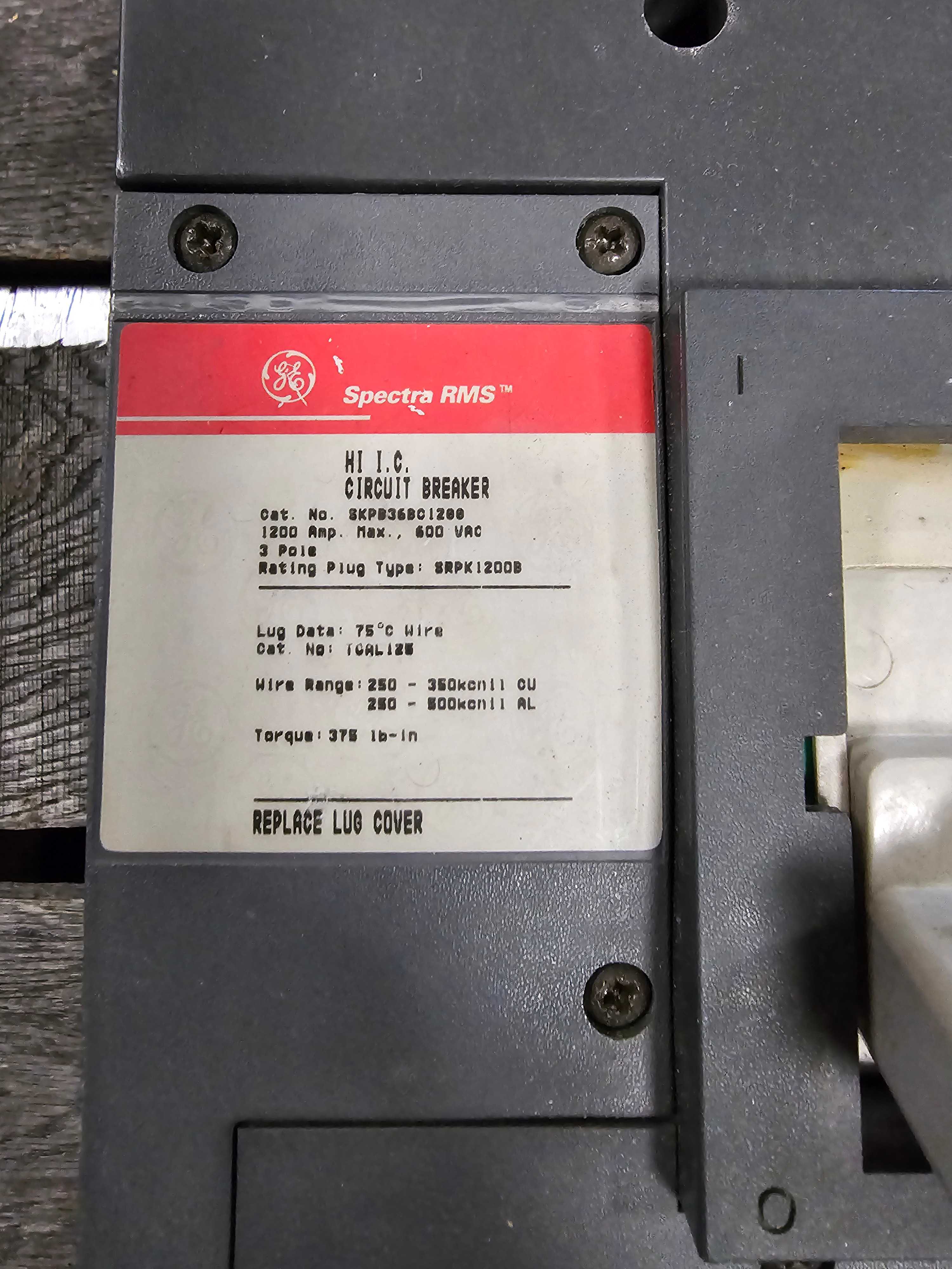 GE SKPB36BC1200 1200 AMP CIRCUIT BREAKER - CIRCUIT BREAKERS