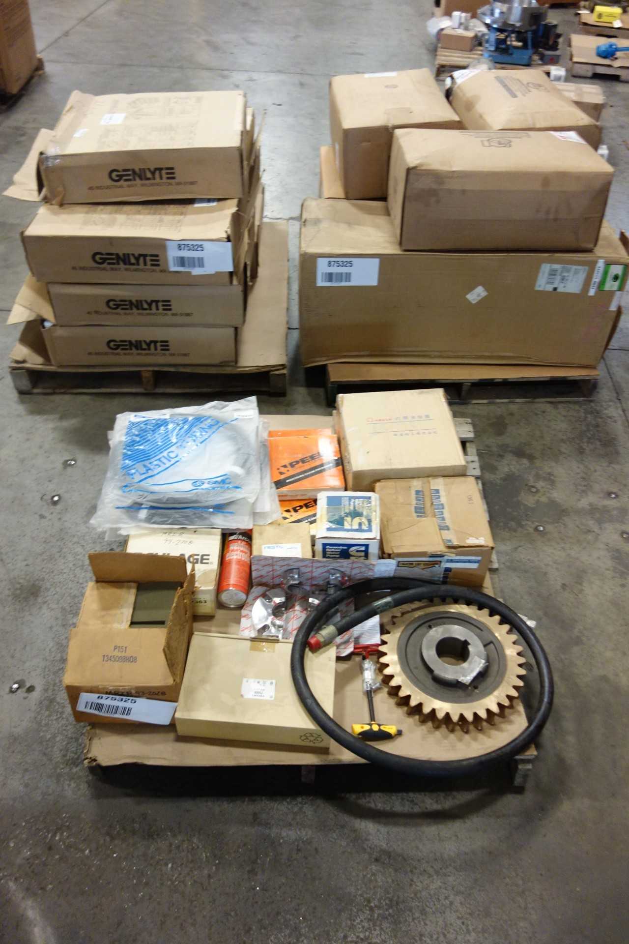 3 PALLETS OF ASSORTED INDUSTRIAL SURPLUS AND SUPPLIES - ELECTRICAL COMPONENTS