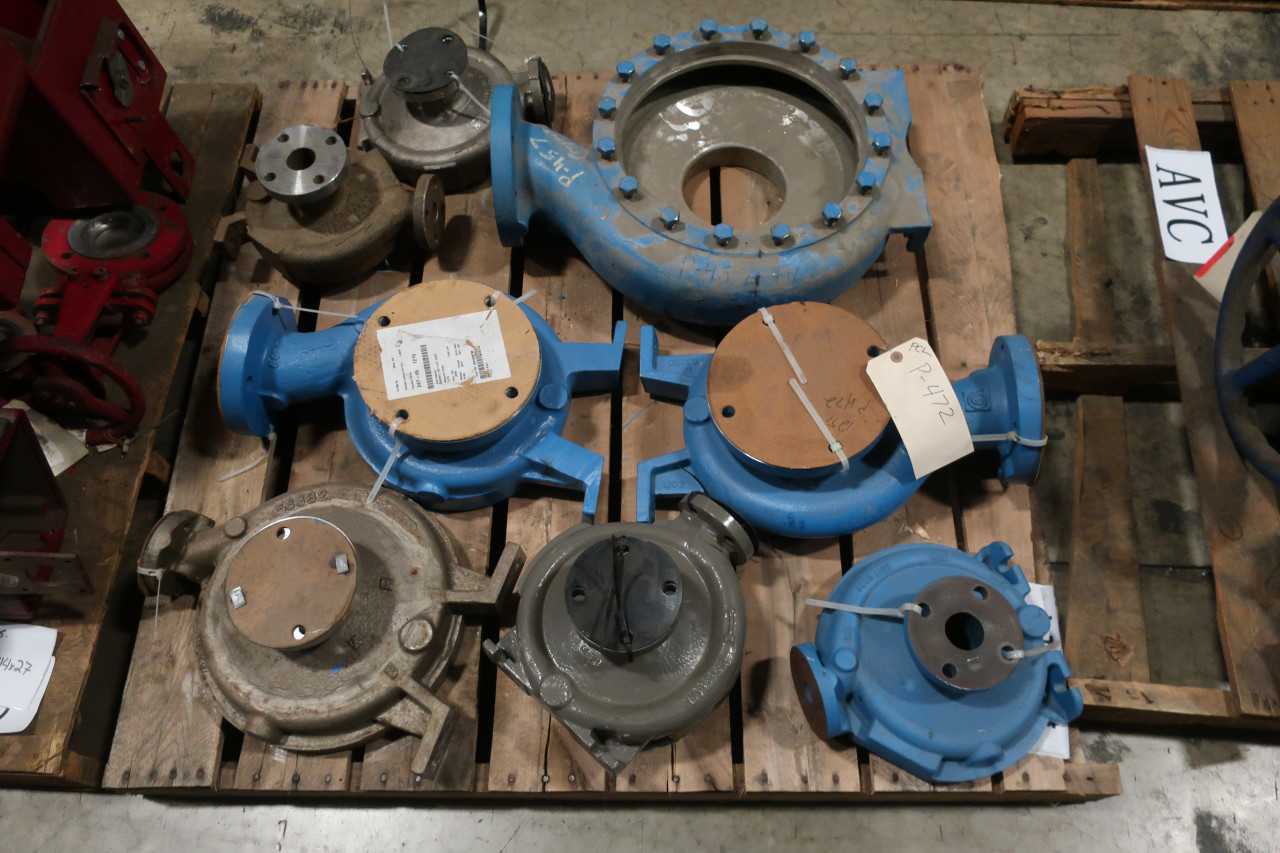 1 PALLET OF ASSORTED PUMP FACE CASINGS - PUMPS