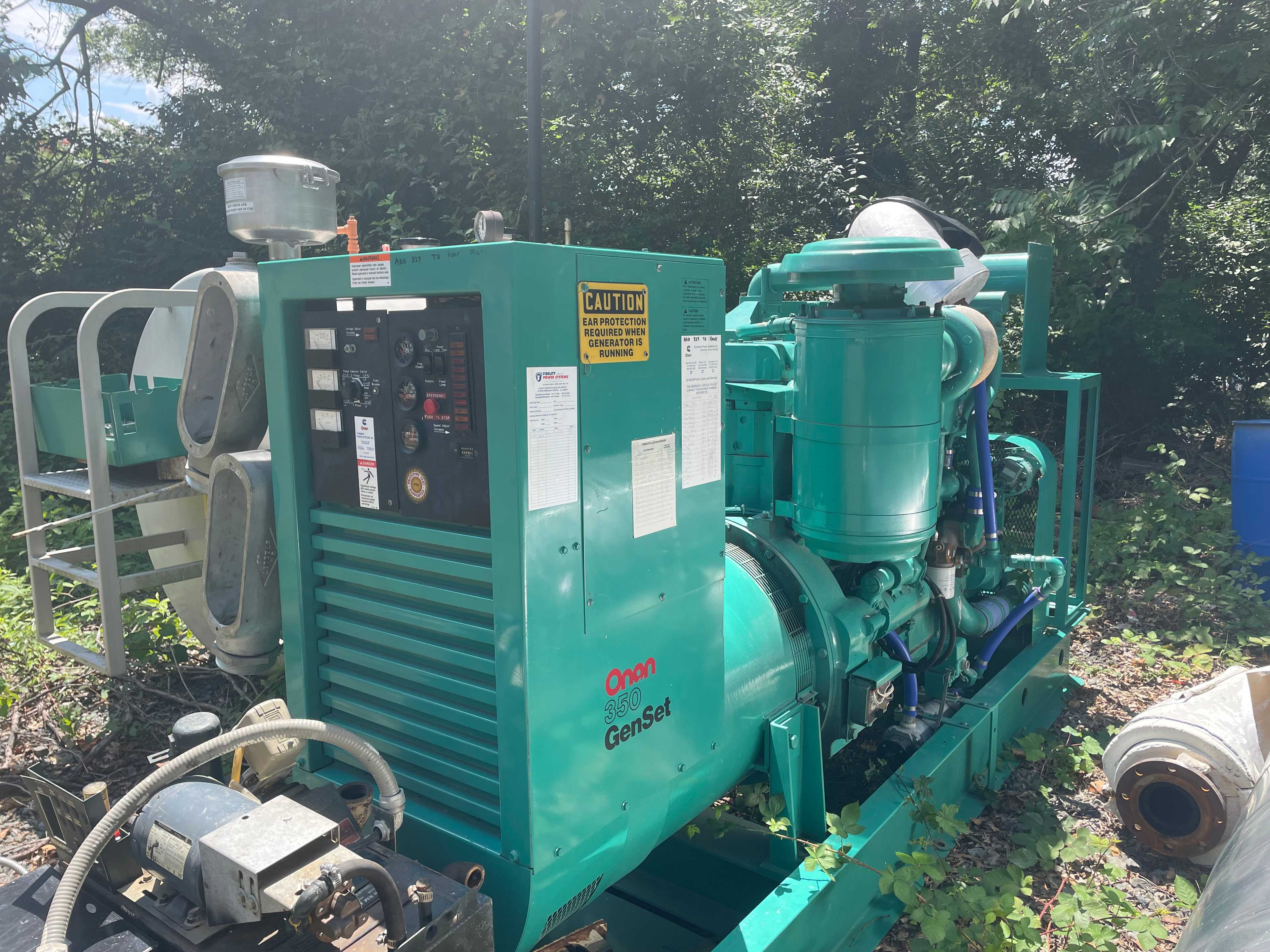 1987 ONAN KTA19G1 GENERATOR WITH 500 GAL FUEL TANK - STANDBY POWER GENERATOR