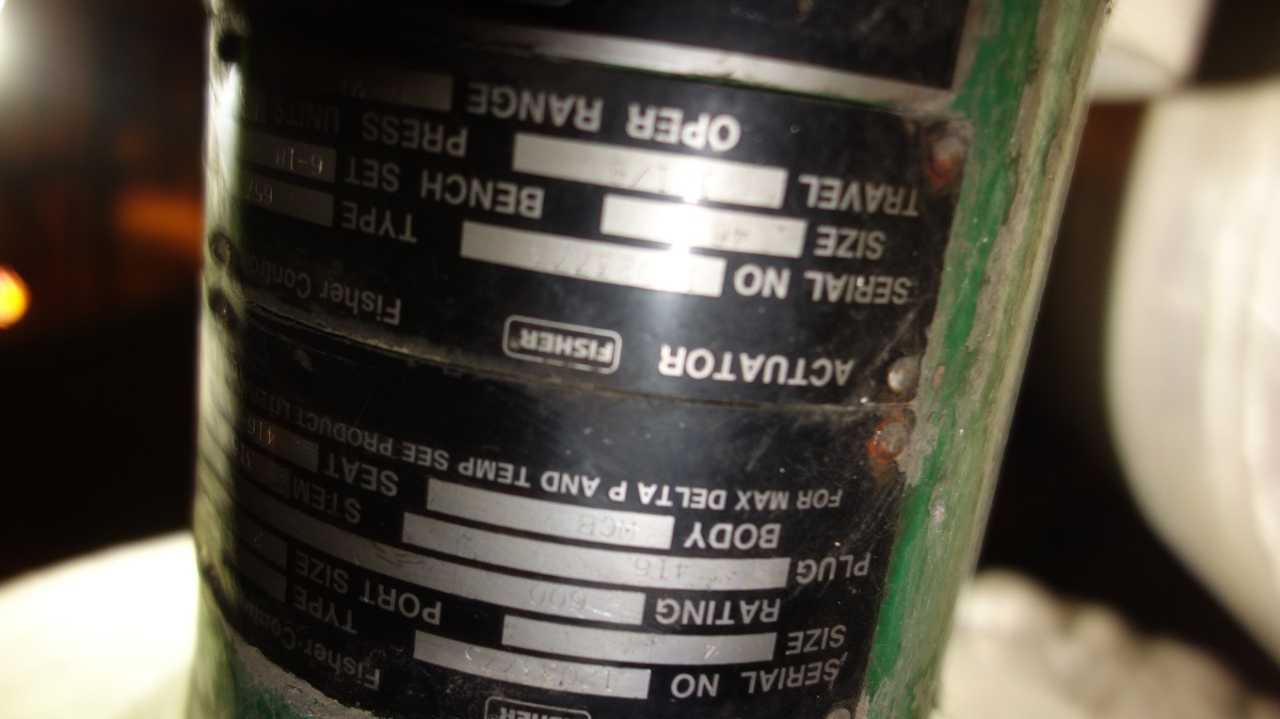 FISHER 657-EZ 4 IN 600 STEEL CONTROL VALVE - CONTROL VALVE