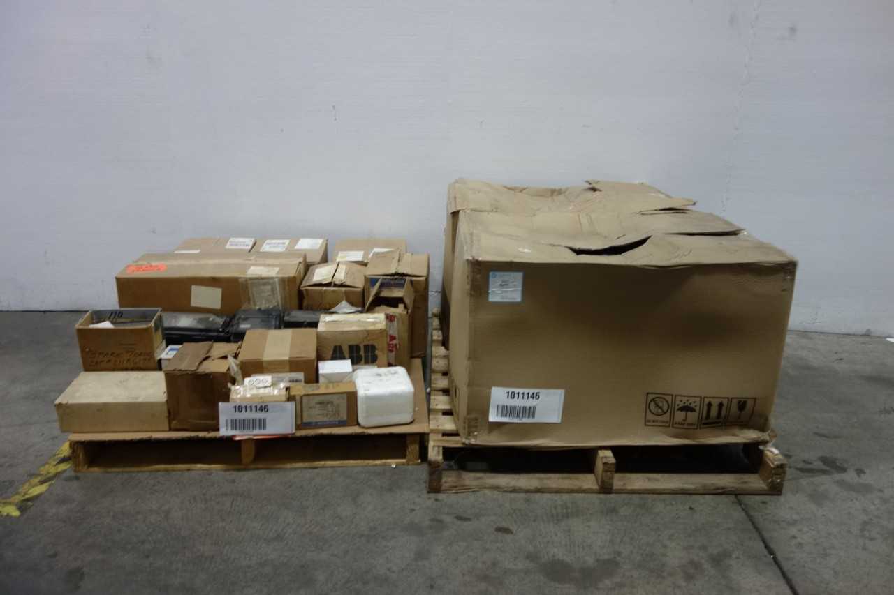 2 PALLETS OF ASSORTED RELAYS, TIMERS , COUNTERS - ELECTRICAL COMPONENTS