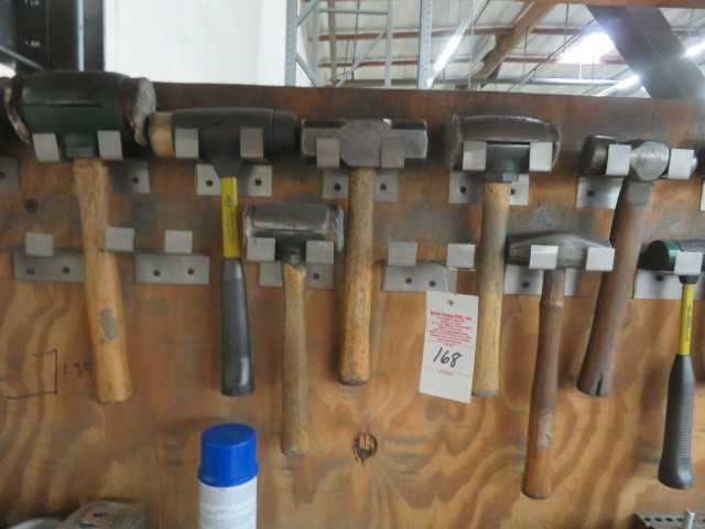 Hammers and steel table, LOT - MISCELLANEOUS