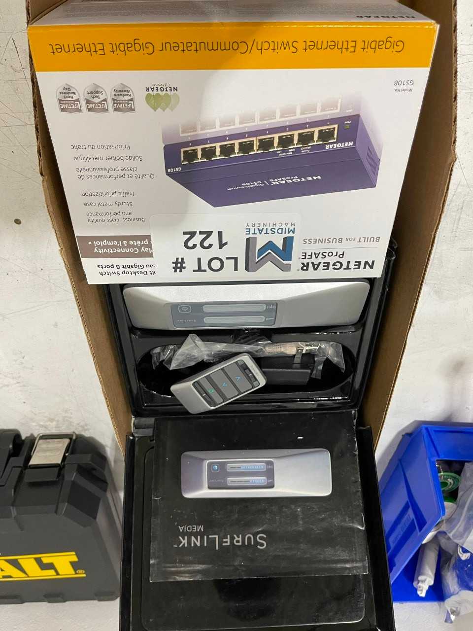 Surf link & Net Gear Pro Safe Ethernet Switch - TOOL STORAGE