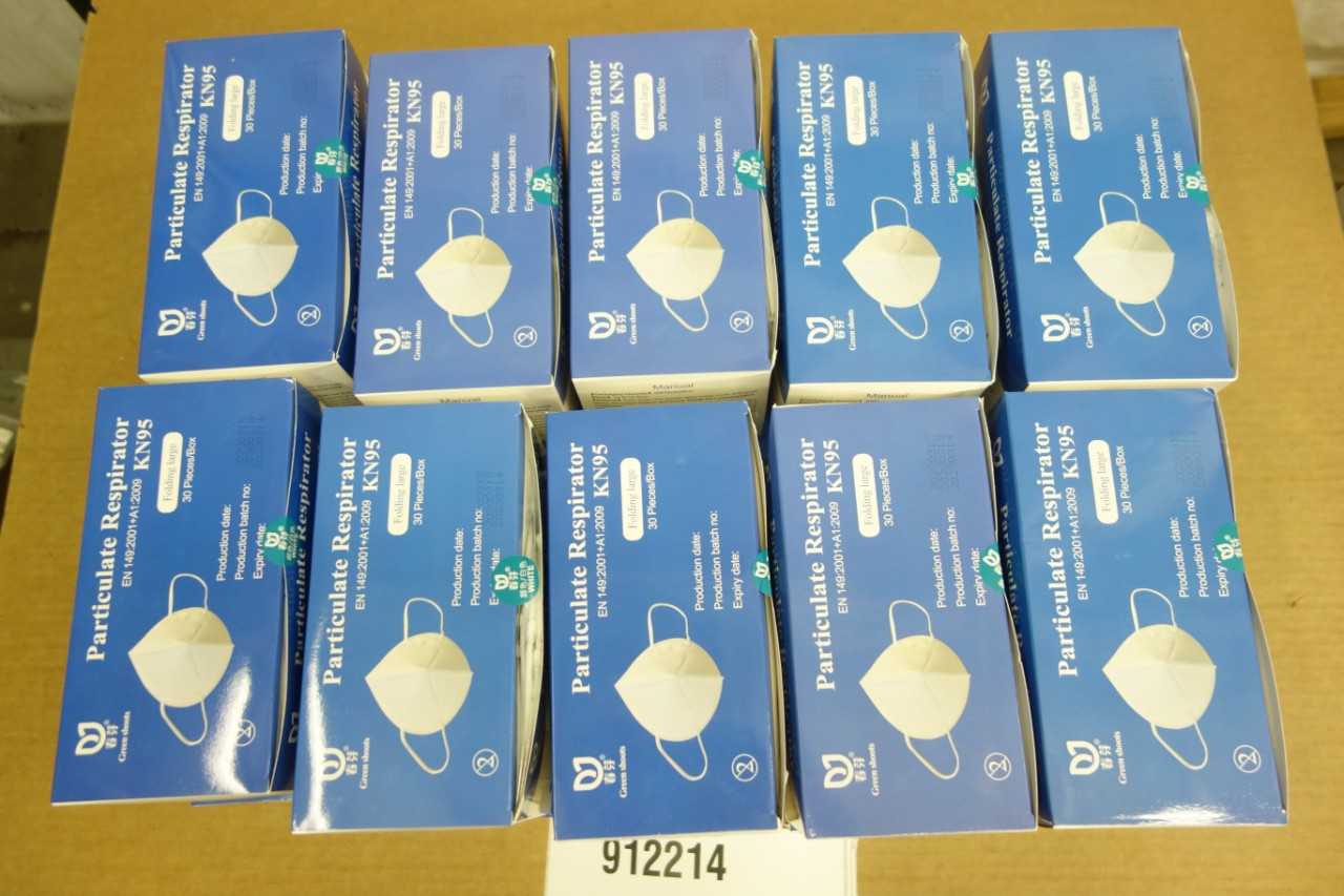 LOT OF 20 CASES OF GREEN SHOOTS KN95 PARTICULATE RESPIRATOR MASKS - HAND TOOLS
