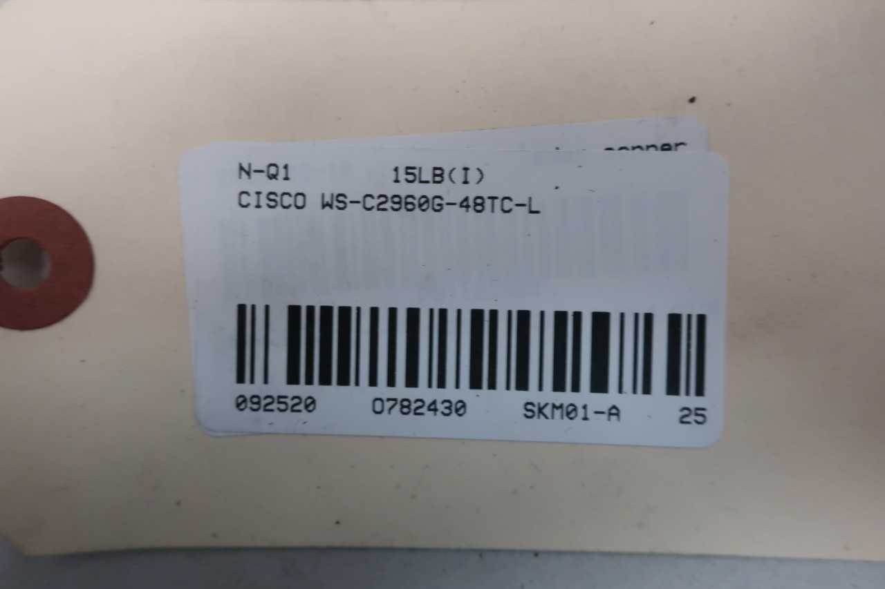 CISCO WSC2960G48TCL 48PORT GIGABIT ETHERNET SWITCH - ELECTRICAL COMPONENTS