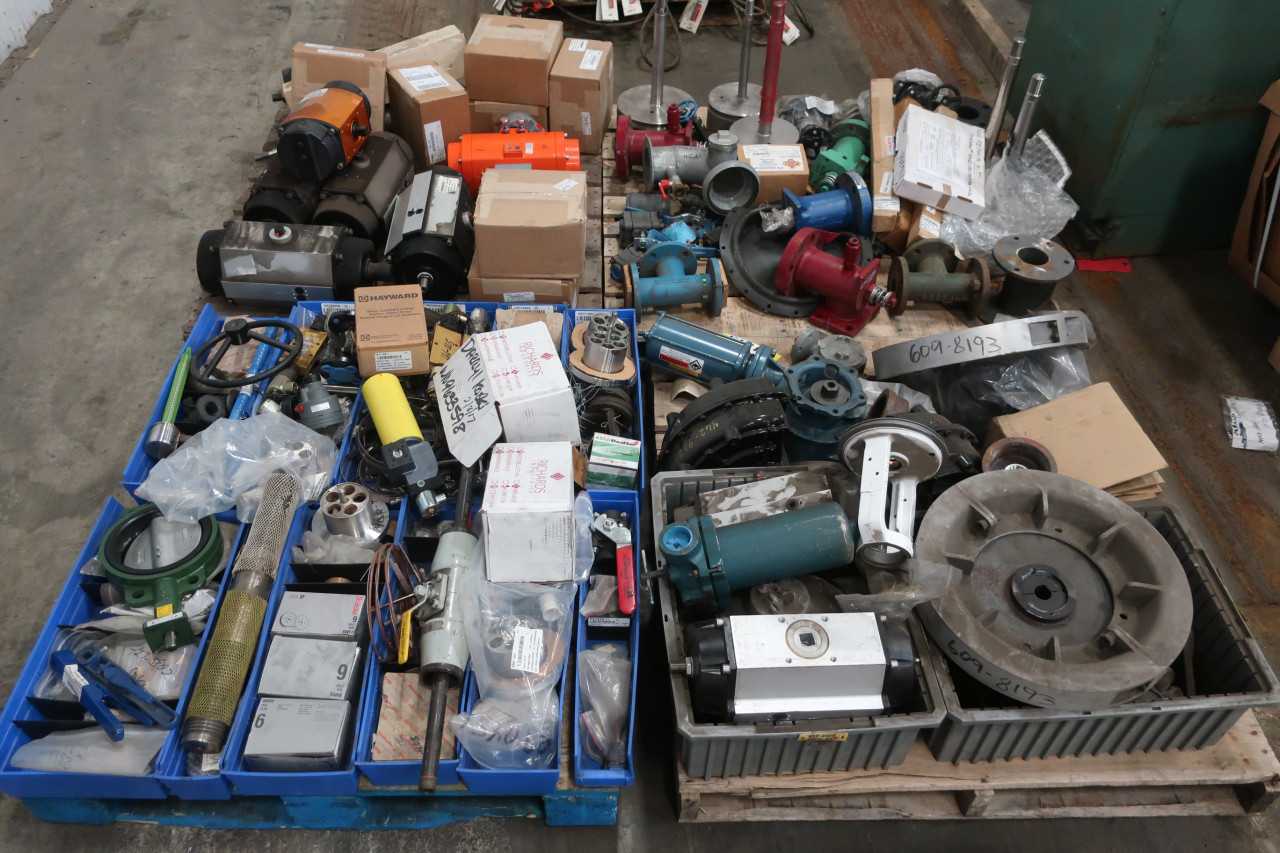 4 PALLETS OF ASSORTED VALVES & VALVE PARTS - VALVES