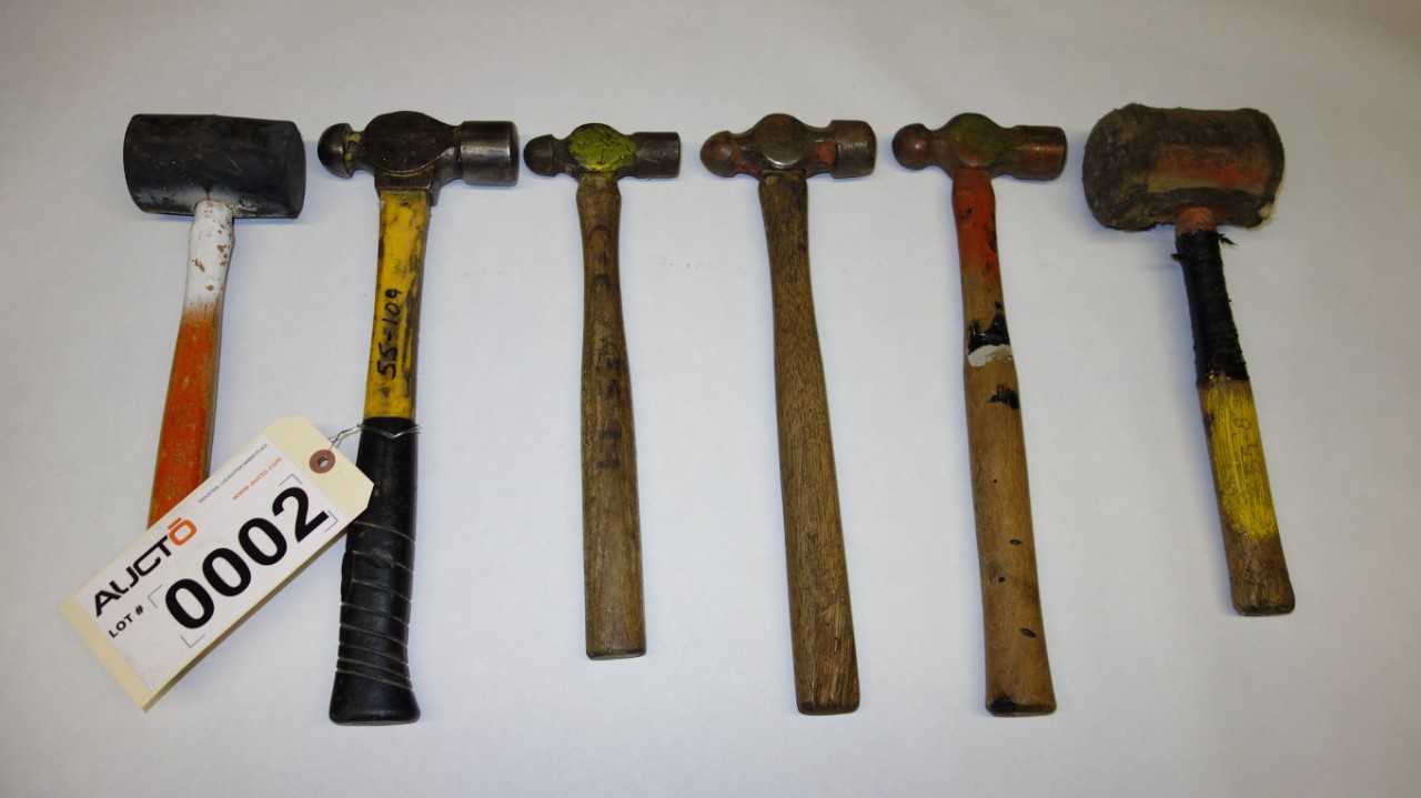 LOT OF 6 ASSORTED HAMMERS - HAND TOOLS