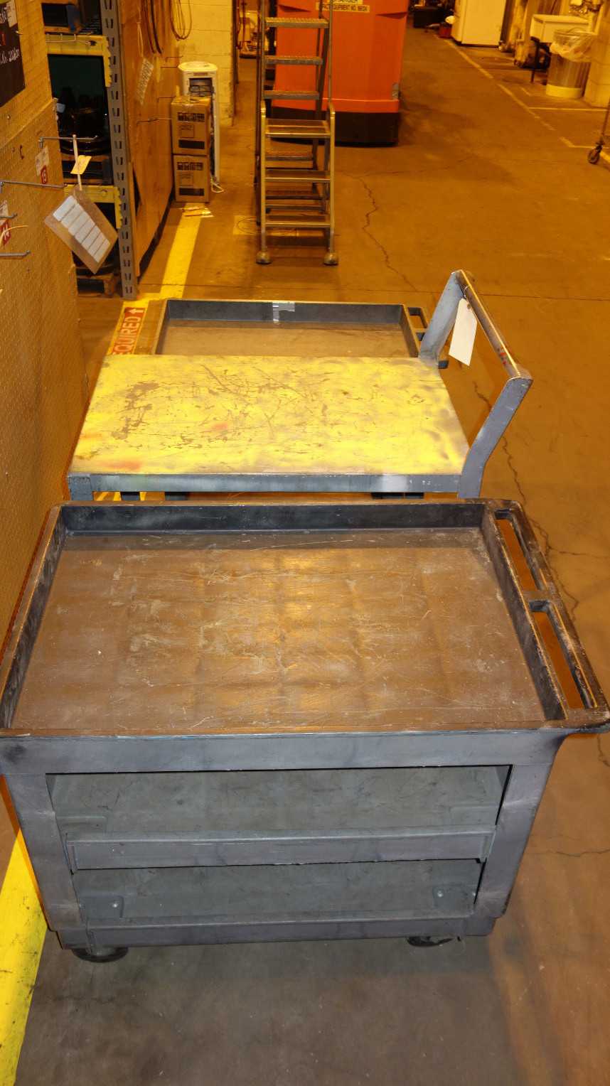 LOT OF 3 ASSORTED CARTS - ROLLING CARTS
