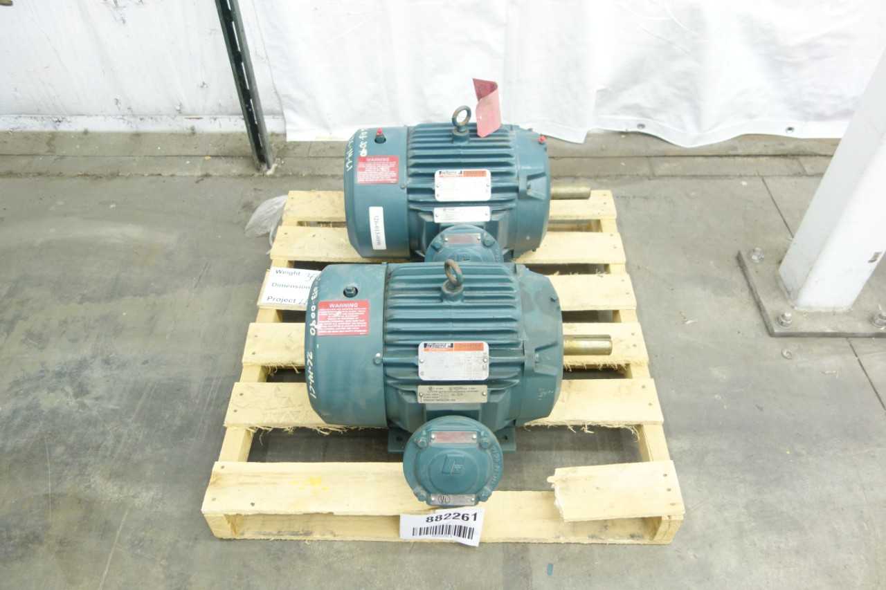 LOT OF 2 RELIANCE ELECTRIC P21G4826A ECOMASTER AC MOTORS - ELECTRIC MOTORS