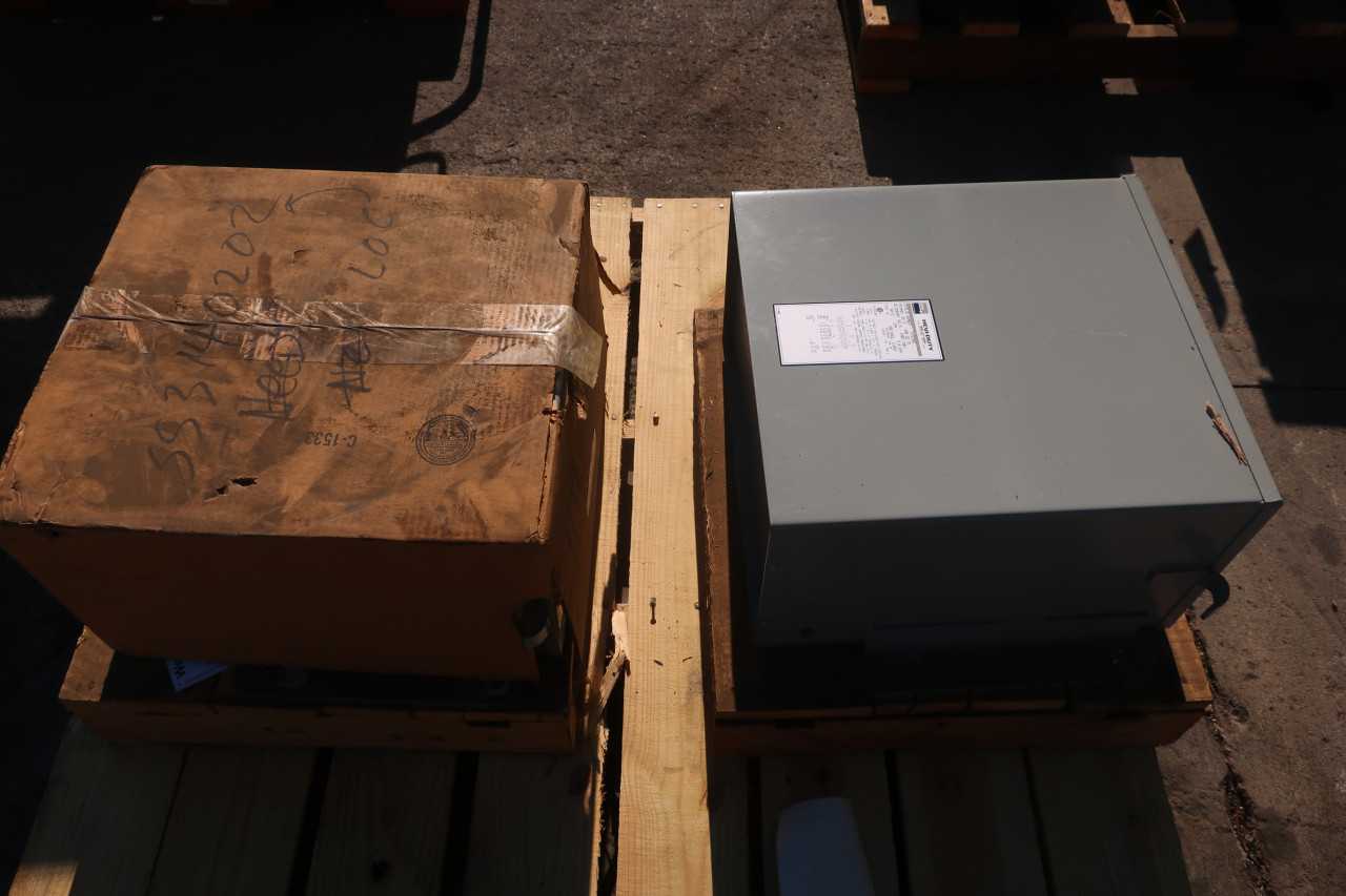 LOT OF 2 EGS TRANSFORMERS HT5F9AS 480V 9KVA 3PH - CONTROL TRANSFORMERS