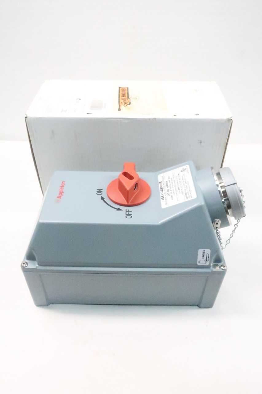 APPLETON ASR6034 POWERTITE MECHANICAL INTERLOCK RECEPTACLE 4P 3W 60A AMP 600V-AC - CIRCUIT BREAKERS