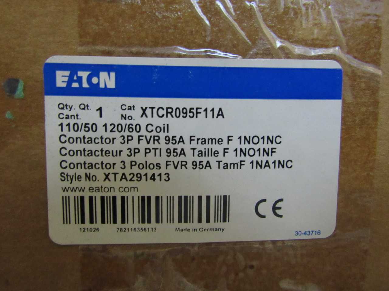 Quantity of 3x XTCR095F11A Contactors - CONTACTORS Quantity of 3x XTCR095F11A Contactors - CONTACTORS